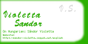 violetta sandor business card